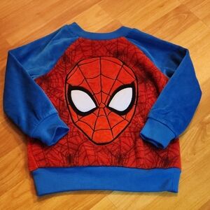 Like New Disney Parks Blue and Red Spider-Man Sweatshirt